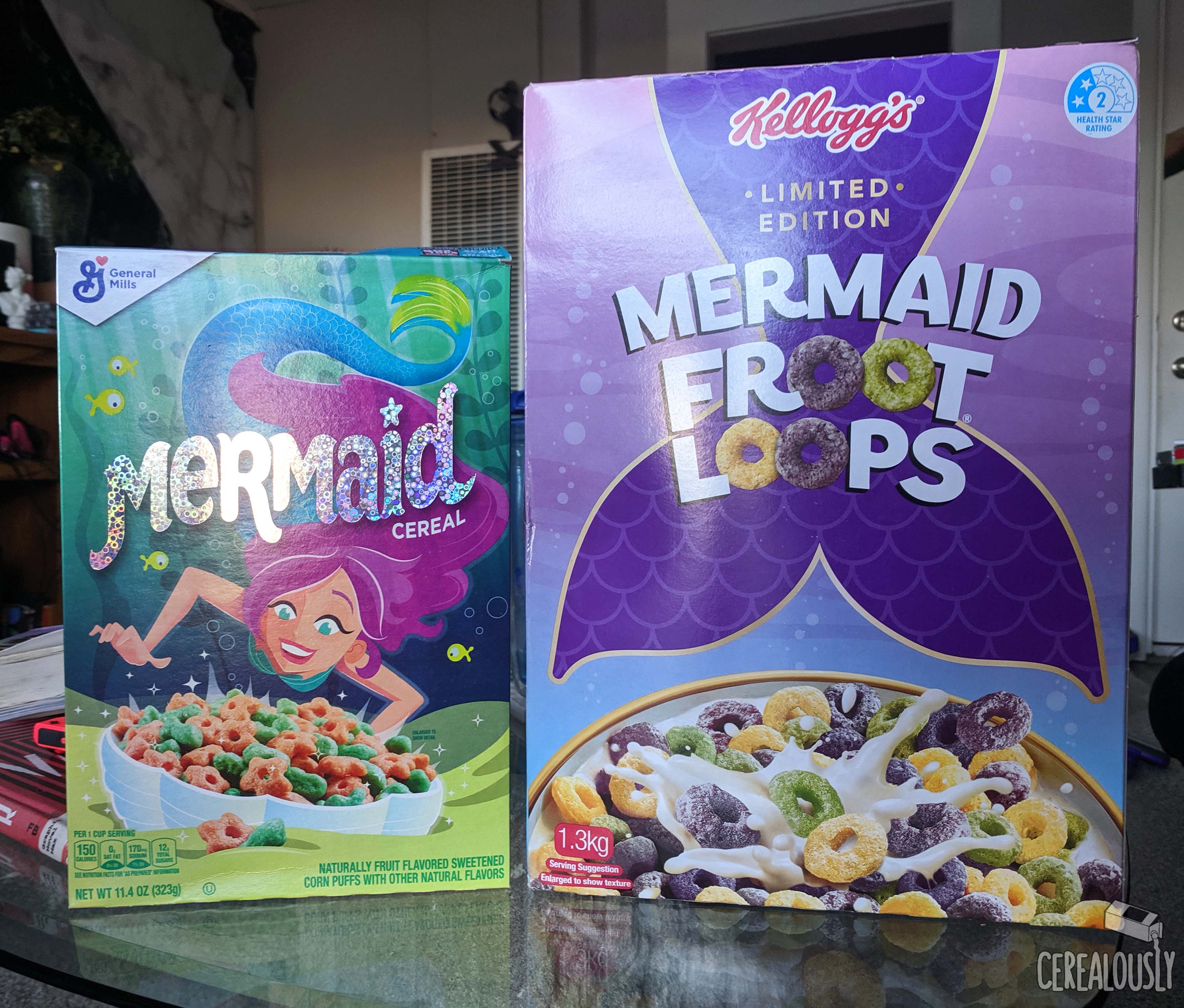 Review Mermaid Cereals (General Mills and Kellogg’s Froot Loops
